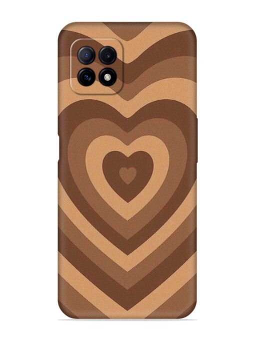 Brown Heart Embossed Soft Silicone Case for Oppo A73