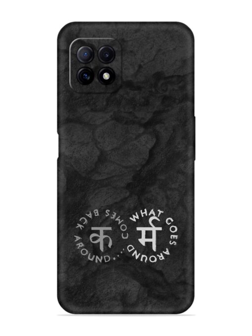 Karma Hindi Word Embossed Soft Silicone Case for Oppo A73 Zapvi