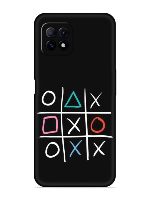 Super Neon Tic-Tac-Toe Embossed Soft Silicone Case for Oppo A73 Zapvi