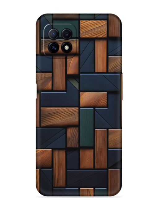 Wooden Background Cubes Embossed Soft Silicone Case for Oppo A73 Zapvi