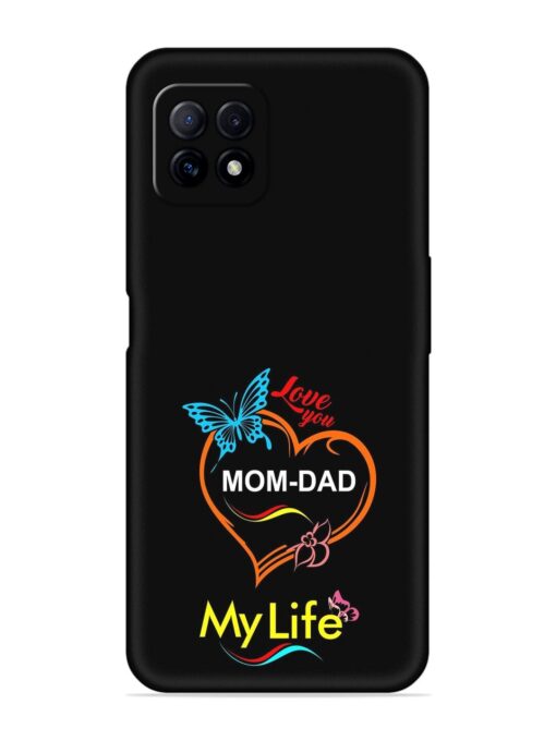 Love You Mom Dad Embossed Soft Silicone Case for Oppo A73 Zapvi