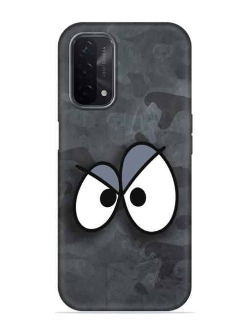 Big Eyes Night Mode Embossed Soft Silicone Case for Oppo A74 (5G)