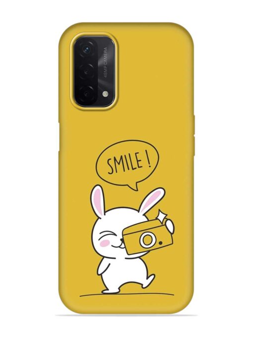 Hey Smile Please Embossed Soft Silicone Case for Oppo A74 (5G) Zapvi