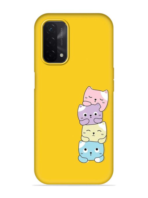 Cartoon Anime Embossed Soft Silicone Case for Oppo A74 (5G)