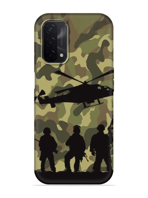 Army Heros Embossed Soft Silicone Case for Oppo A74 (5G) Zapvi