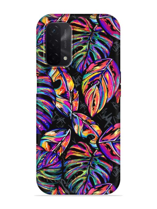 Tropical Seamless Vector Embossed Soft Silicone Case for Oppo A74 (5G) Zapvi