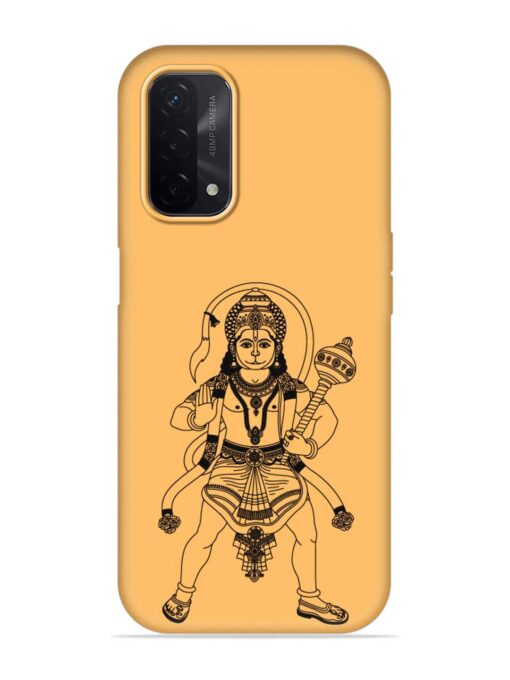 Indian God Hanuman Embossed Soft Silicone Case for Oppo A74 (5G)