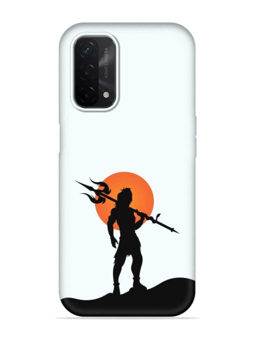 Lord Mahadev Trendy Embossed Soft Silicone Case for Oppo A74 (5G) Zapvi