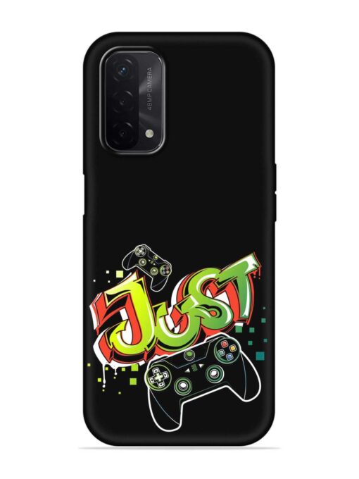 Graffiti Gamepad Illustration Embossed Soft Silicone Case for Oppo A74 (5G)