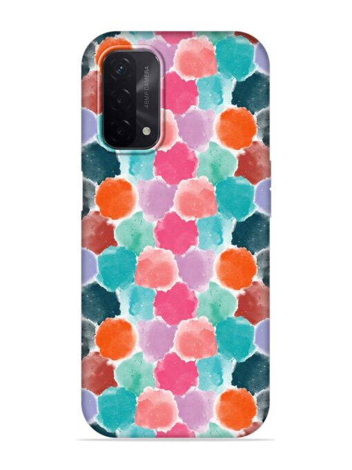 Colorful Seamless Pattern Embossed Soft Silicone Case for Oppo A74 (5G)