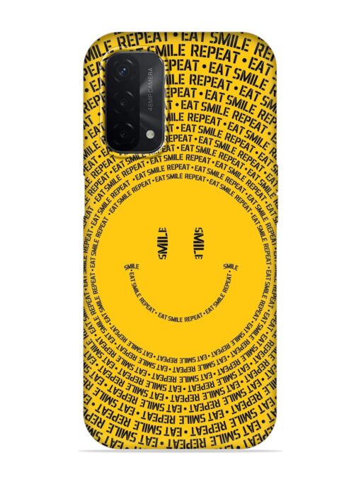 Smiley Embossed Soft Silicone Case for Oppo A74 (5G) Zapvi