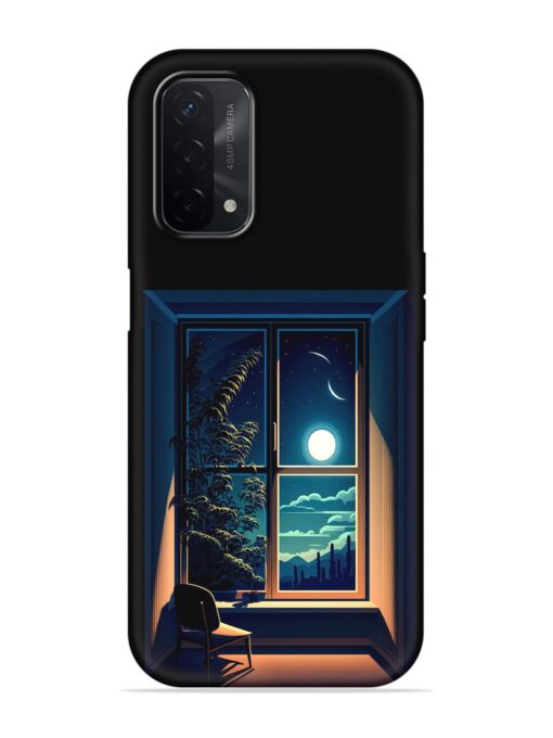 Night View At Window Embossed Soft Silicone Case for Oppo A74 (5G)