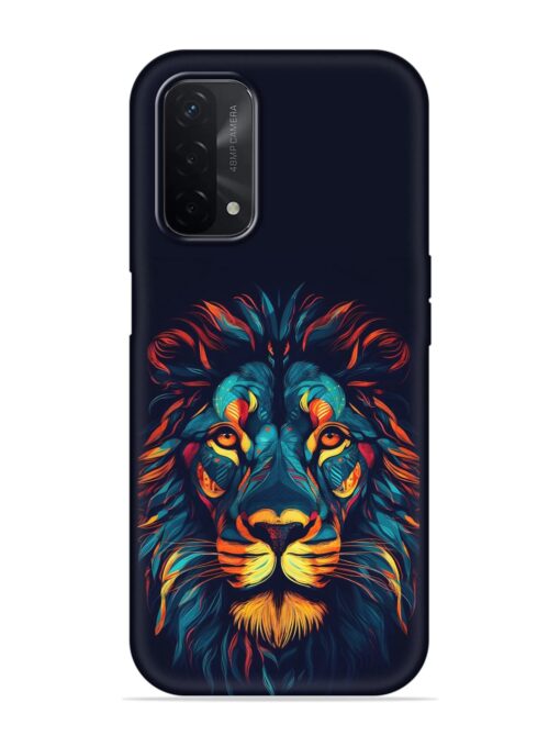 Colorful Lion Embossed Soft Silicone Case for Oppo A74 (5G) Zapvi