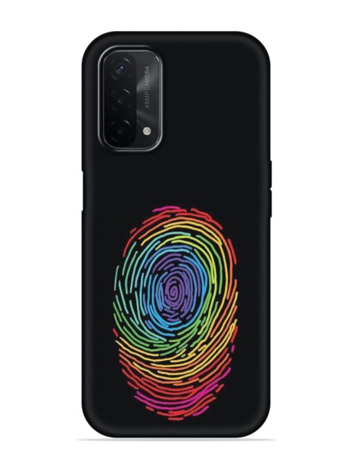 Fingerprint Of Thumb Art Embossed Soft Silicone Case for Oppo A74 (5G)