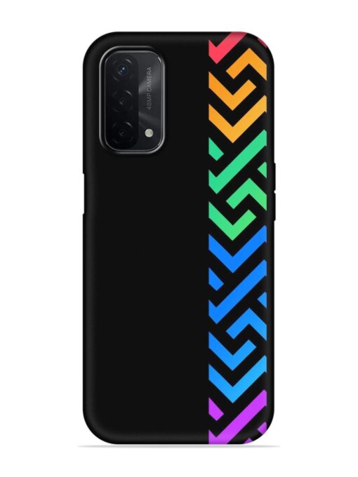 Colorshape Stripes Embossed Soft Silicone Case for Oppo A74 (5G) Zapvi