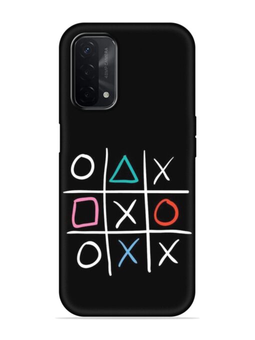 Super Neon Tic-Tac-Toe Embossed Soft Silicone Case for Oppo A74 (5G) Zapvi