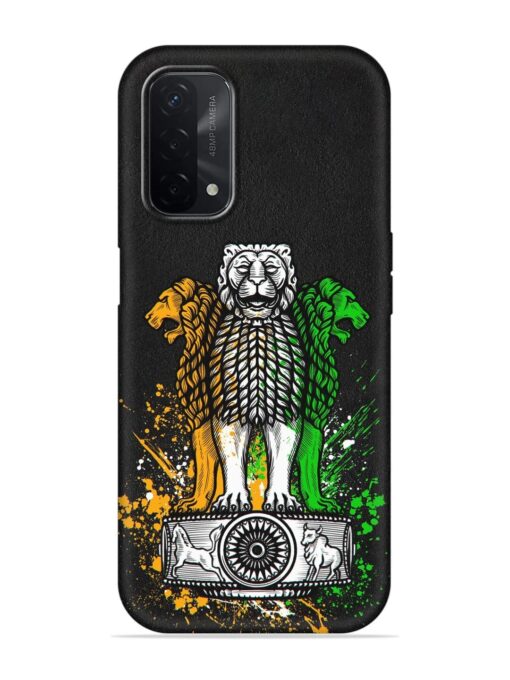 Pillars Of Ashoka Embossed Soft Silicone Case for Oppo A74 (5G)