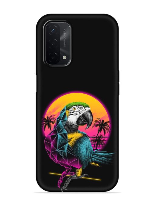 Rad Parrot Embossed Soft Silicone Case for Oppo A74 (5G)