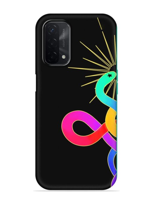 Art Geometric Abstraction Embossed Soft Silicone Case for Oppo A74 (5G) Zapvi