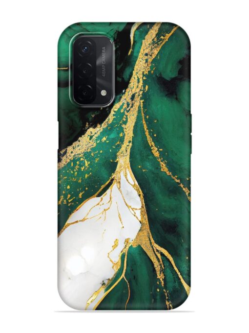 Blue Marble Art Embossed Soft Silicone Case for Oppo A74 (5G) Zapvi