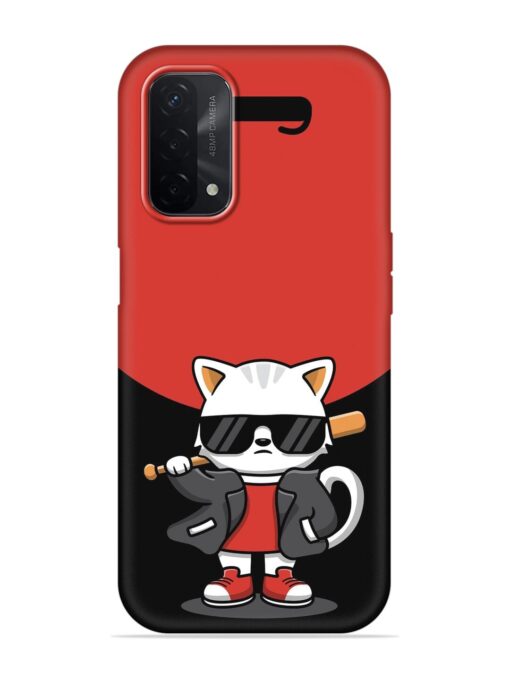 Cool Little Bear Cartoon Embossed Soft Silicone Case for Oppo A74 (5G) Zapvi