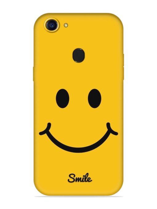 Yellow Smiley Embossed Soft Silicone Case for Oppo A75 Zapvi