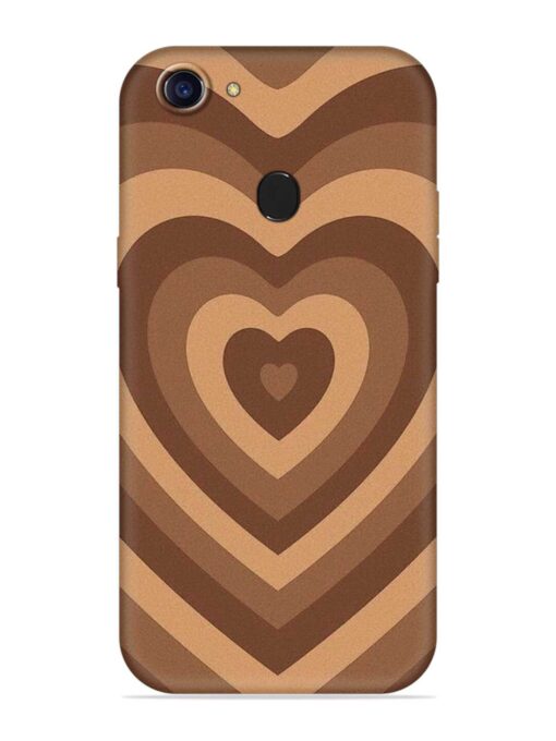 Brown Heart Embossed Soft Silicone Case for Oppo A75