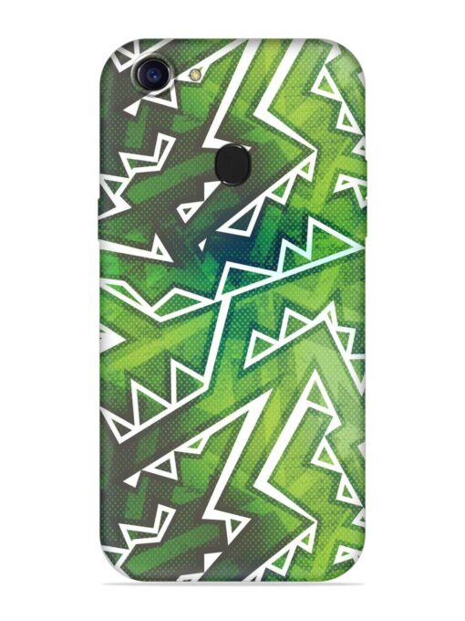 Green Graffiti Seamless Embossed Soft Silicone Case for Oppo A75 Zapvi