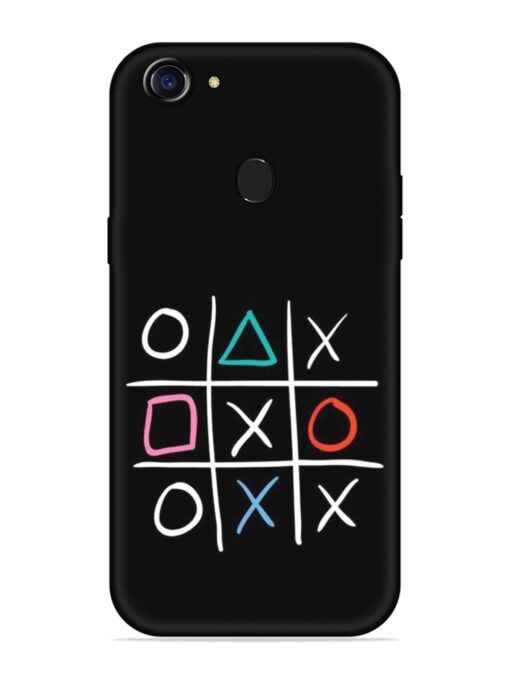 Super Neon Tic-Tac-Toe Embossed Soft Silicone Case for Oppo A75 Zapvi