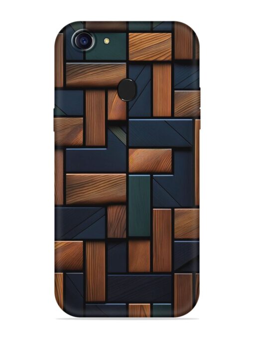 Wooden Background Cubes Embossed Soft Silicone Case for Oppo A75 Zapvi