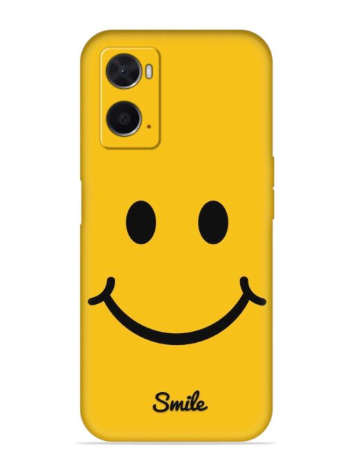 Yellow Smiley Embossed Soft Silicone Case for Oppo A76