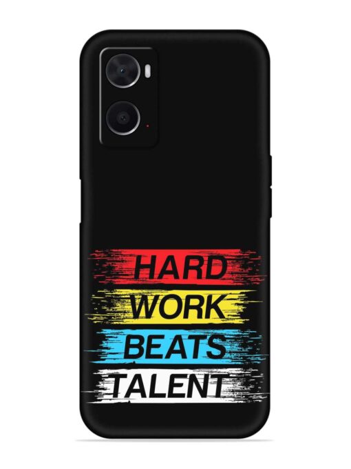 Hard Work Beats Embossed Soft Silicone Case for Oppo A76 Zapvi