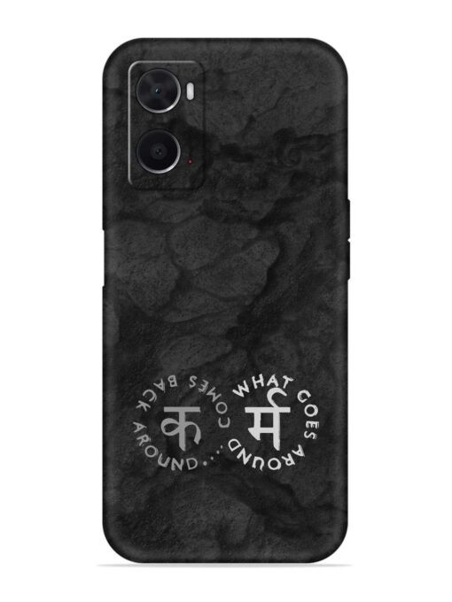 Karma Hindi Word Embossed Soft Silicone Case for Oppo A76