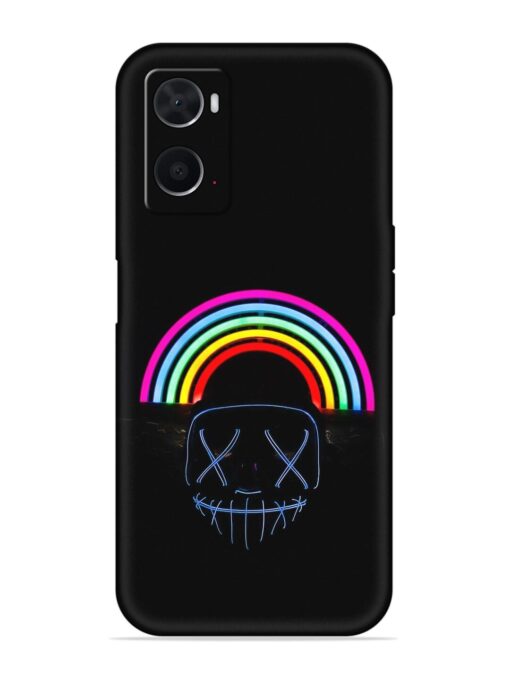 Mask Rainbow Embossed Soft Silicone Case for Oppo A76