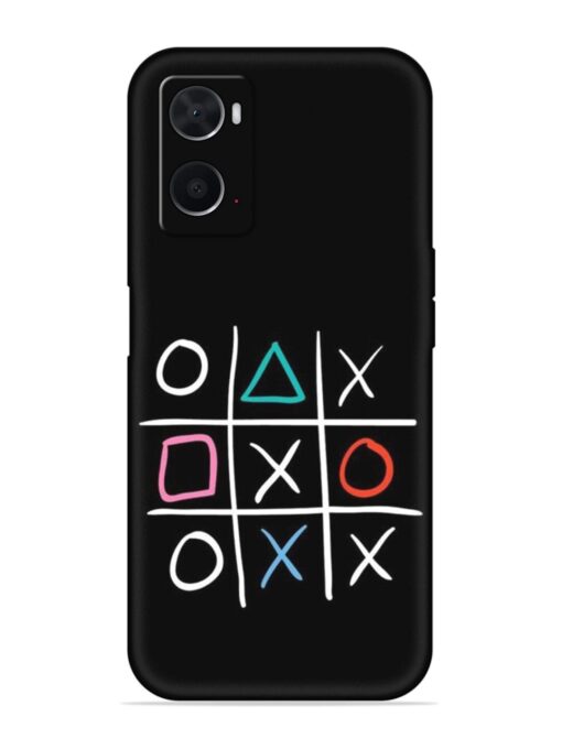 Super Neon Tic-Tac-Toe Embossed Soft Silicone Case for Oppo A76