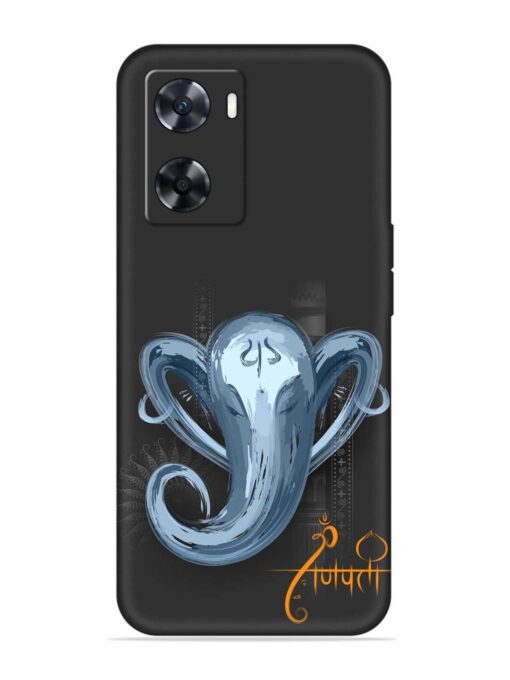 Illustration Lord Ganpati Embossed Soft Silicone Case for Oppo A77