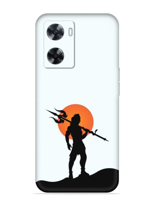 Lord Mahadev Trendy Embossed Soft Silicone Case for Oppo A77 Zapvi