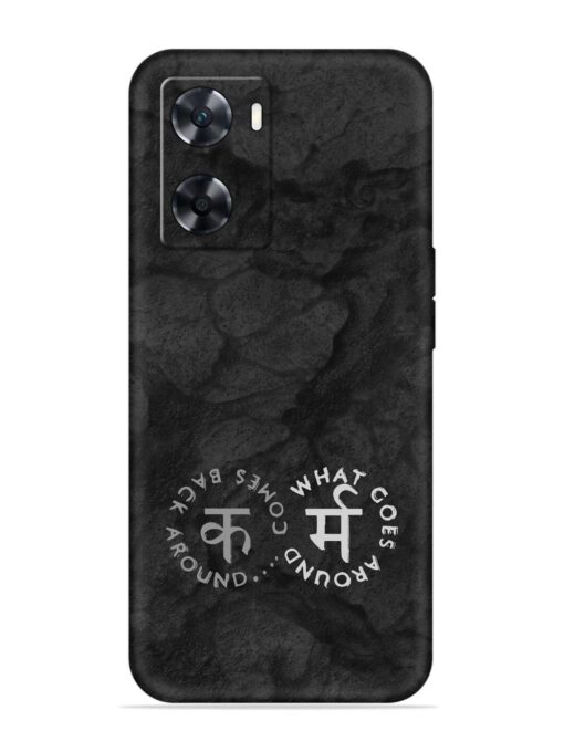 Karma Hindi Word Embossed Soft Silicone Case for Oppo A77 Zapvi