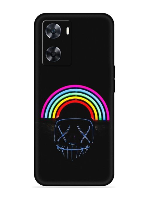 Mask Rainbow Embossed Soft Silicone Case for Oppo A77