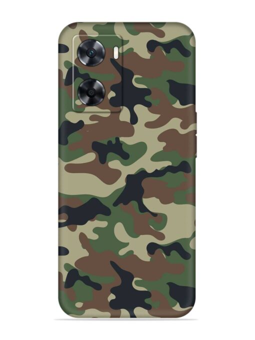 Army Military Camouflage Dark Green Embossed Soft Silicone Case for Oppo A77S Zapvi