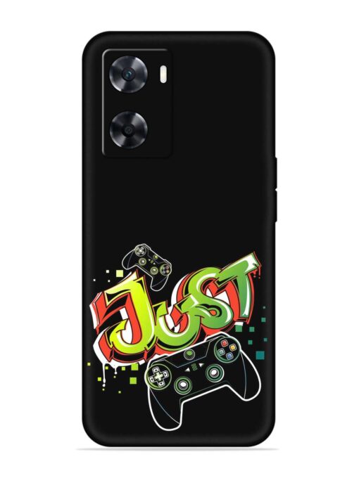 Graffiti Gamepad Illustration Embossed Soft Silicone Case for Oppo A77S