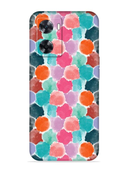 Colorful Seamless Pattern Embossed Soft Silicone Case for Oppo A77S