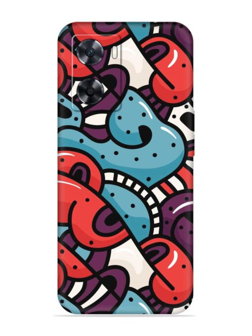 Seamless Backdrop Colorful Embossed Soft Silicone Case for Oppo A77S Zapvi