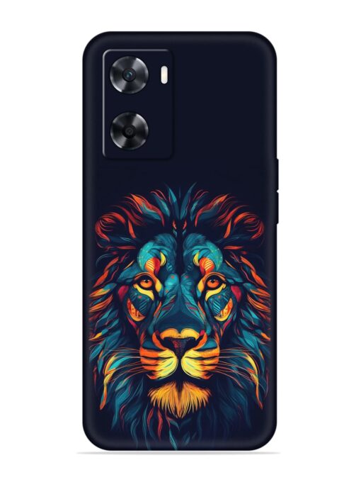 Colorful Lion Embossed Soft Silicone Case for Oppo A77S Zapvi