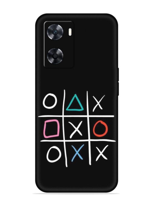 Super Neon Tic-Tac-Toe Embossed Soft Silicone Case for Oppo A77S