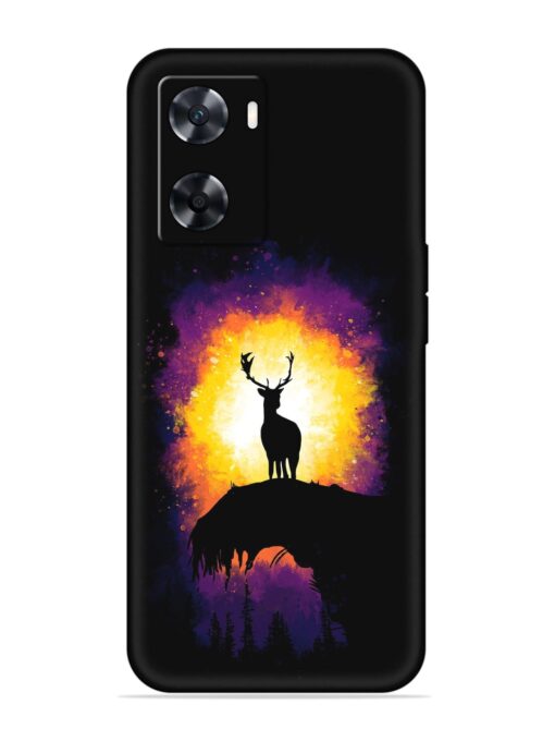 Elk Animal Art Embossed Soft Silicone Case for Oppo A77S