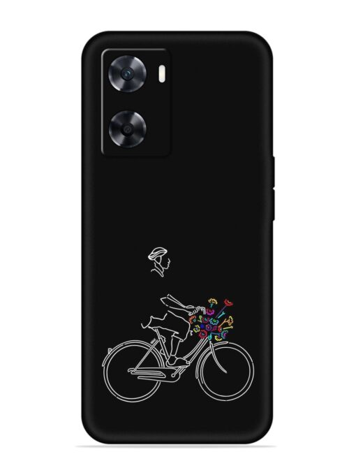 Minimalist Cycle Art Embossed Soft Silicone Case for Oppo A77S