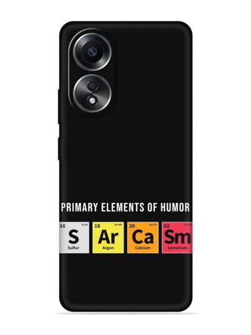 Primary Elements Humor Embossed Soft Silicone Case for Oppo A78 (4G) Zapvi