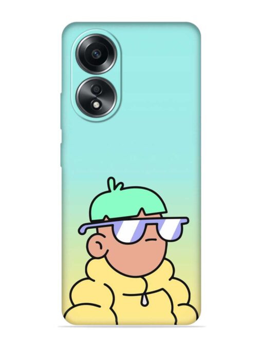 Doodles Cool Character Embossed Soft Silicone Case for Oppo A78 (4G) Zapvi