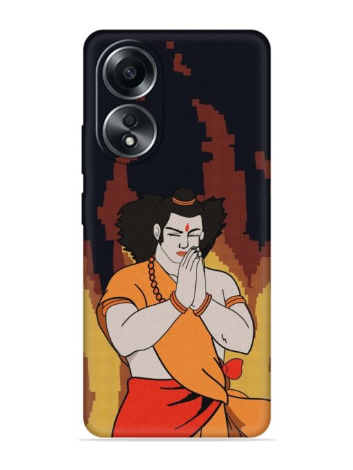 Shree Ram Vector Embossed Soft Silicone Case for Oppo A78 (4G)